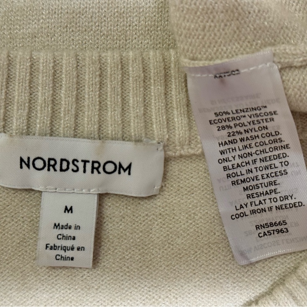 Gently Worn Nordstrom Cream Knit Sweater - Picture 3 of 3